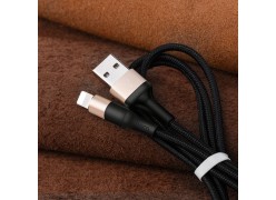 Кабель Hoco X26 Xpress для lightning черно-золотой