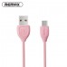 Кабель Remax Lesu RC-050a Type-C (розовый)