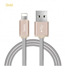 Кабель Hoco U5 Lightning для iphone 5/6/7 1.2 м (золото)
