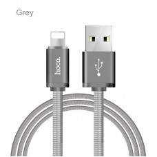 Кабель Hoco U5 Lightning для iphone 5/6/7 1.2 м (серый)