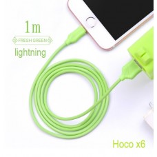 Кабель Hoco X6 Khaki для iPhone 5/6 (USB - Lightning) 1м салатовый