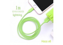 Кабель Hoco X6 Khaki для iPhone 5/6 (USB - Lightning) 1м салатовый