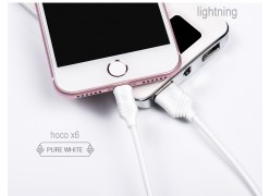 Кабель Hoco X6 Khaki для iPhone 5/6 (USB - Lightning) 1м белый