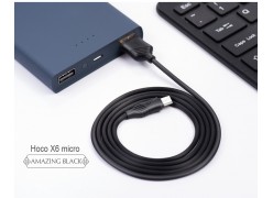 Кабель Hoco X6 Khaki microUSB 1м чёрный