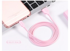 Кабель Hoco X6 Khaki microUSB 1м розовый