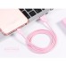 Кабель Hoco X6 Khaki microUSB 1м розовый