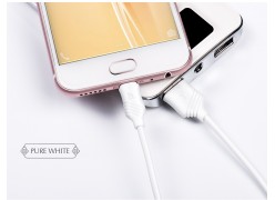 Кабель Hoco X6 Khaki microUSB 1м белый