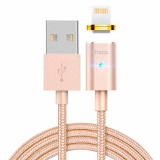 Магнитный кабель Hoco U16 USB-Lightning для iPhone 7 (золото)