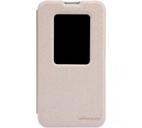 Чехол-книжка NILLKIN для LG L90 Dual - серии Sparkle (золотой)