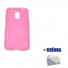 Чехол New Line + пленка для Samsung Galaxy S5 розовый