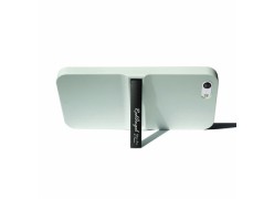 Накладка Red Angel iPhone 5  белая с алюминиевой подставкой (Soft touch)																