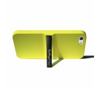 Накладка Red Angel iPhone 5  желтая с алюминиевой подставкой (Soft touch)																