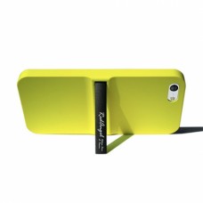 Накладка Red Angel iPhone 5  желтая с алюминиевой подставкой (Soft touch)