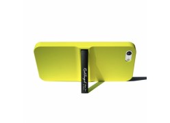 Накладка Red Angel iPhone 5  желтая с алюминиевой подставкой (Soft touch)																