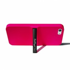 Накладка Red Angel iPhone 5  розовая с алюминиевой подставкой (Soft touch)