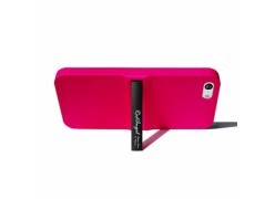 Накладка Red Angel iPhone 5  розовая с алюминиевой подставкой (Soft touch)																