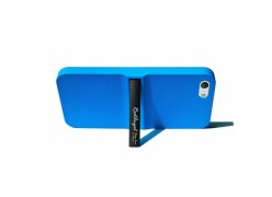 Накладка Red Angel iPhone 5  синяя с алюминиевой подставкой (Soft touch)																