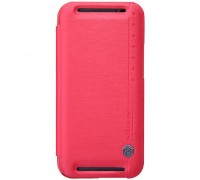 Чехол-книжка Nillkin для телефона HTC One 2 M8, красный, серия Rain Leather Case