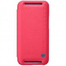 Чехол-книжка Nillkin для телефона HTC One 2 M8, красный, серия Rain Leather Case